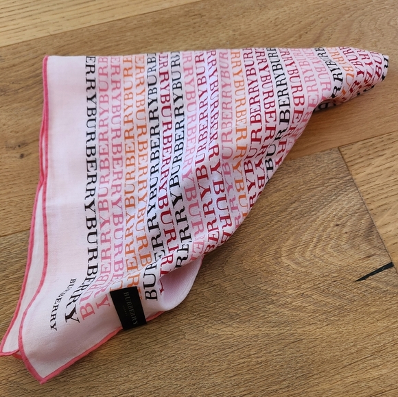 Burberry Silk Hankerchief | Rare Pink | Never Used - Picture 7 of 7